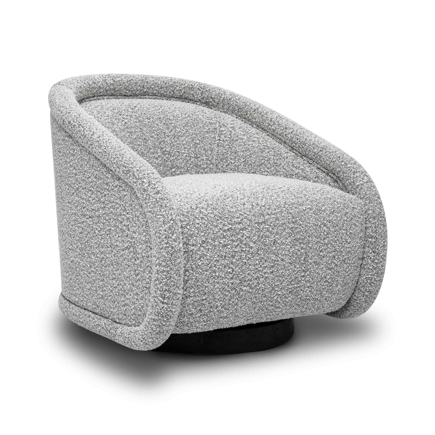 Rory Performance Boucle Swivel Accent Chair in Grey
