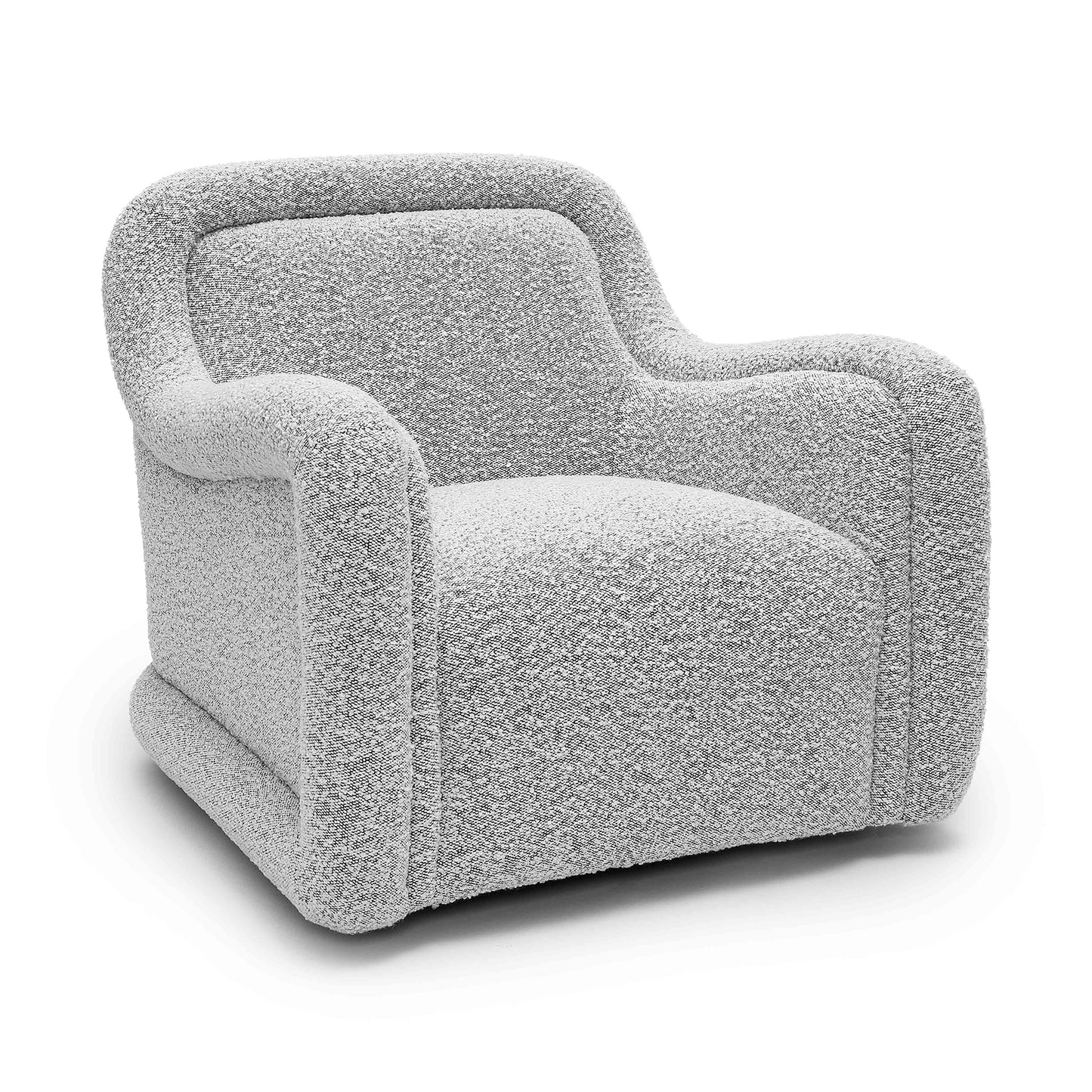 Charli Performance Boucle Swivel Chair in Grey