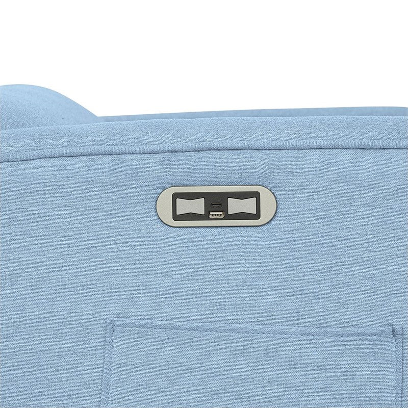 Candace Power Recliner Swivel Glider in Blue