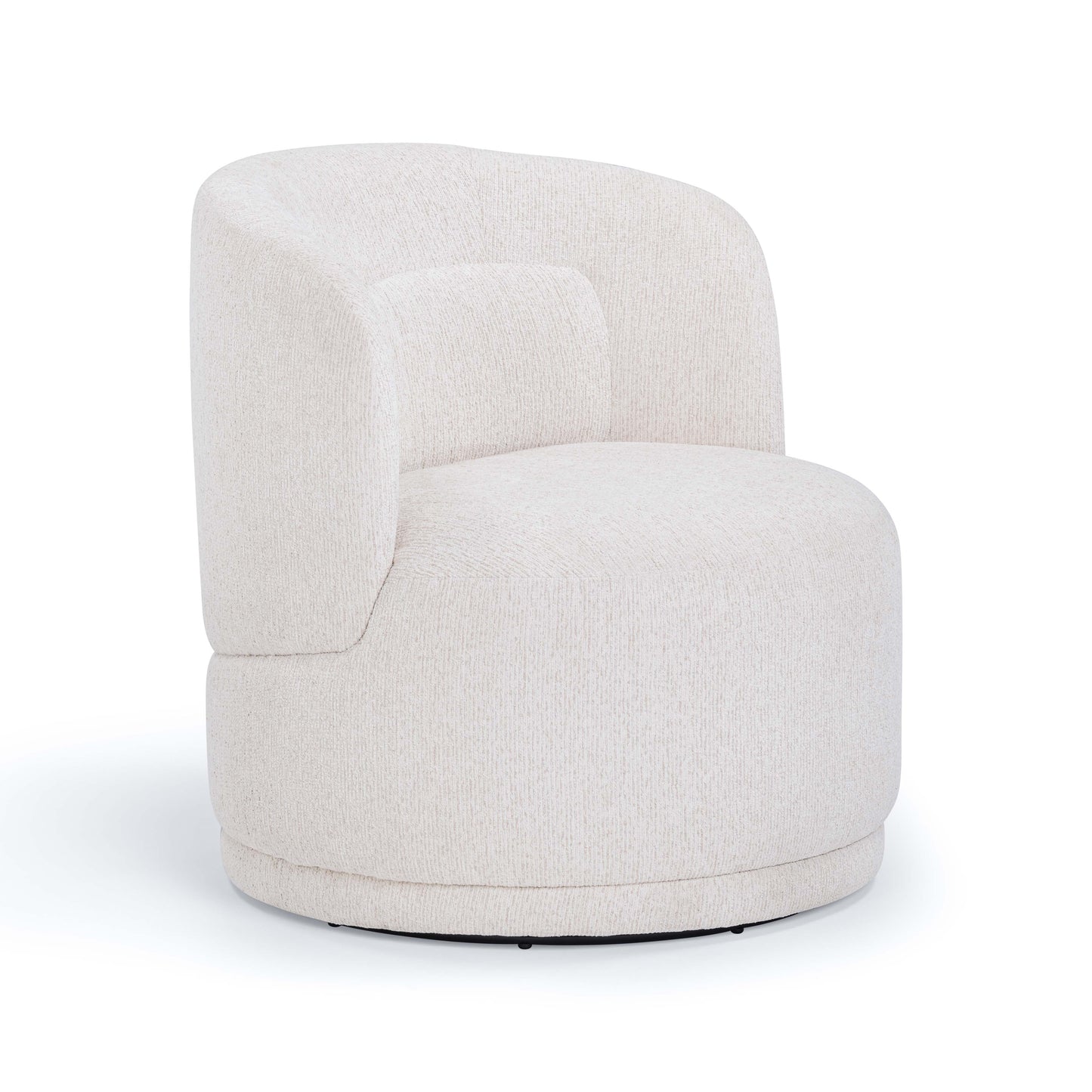 Massa Textured Performance Fabric Swivel Accent Chair in Beige