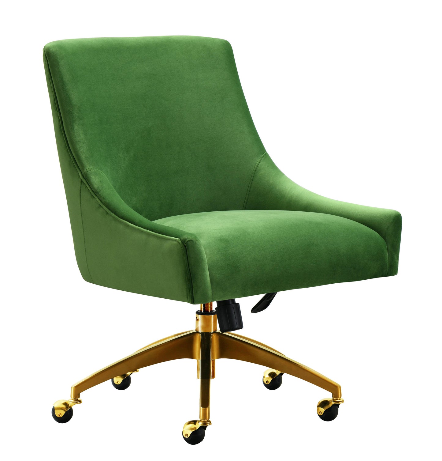 Beatrix Performance Velvet Office Swivel Chair in Green