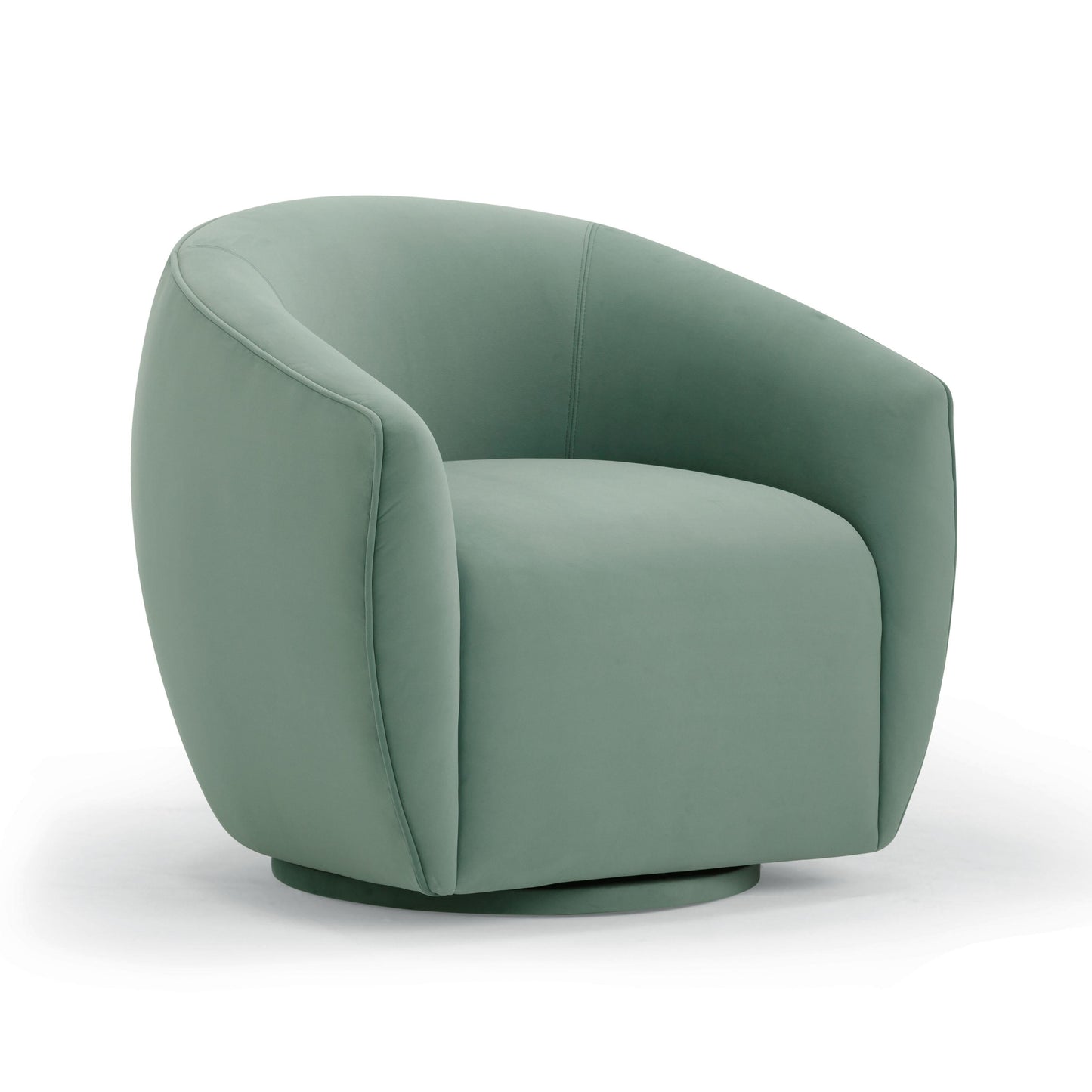 Jordan Performance Velvet Swivel Accent Chair in Sea Blue