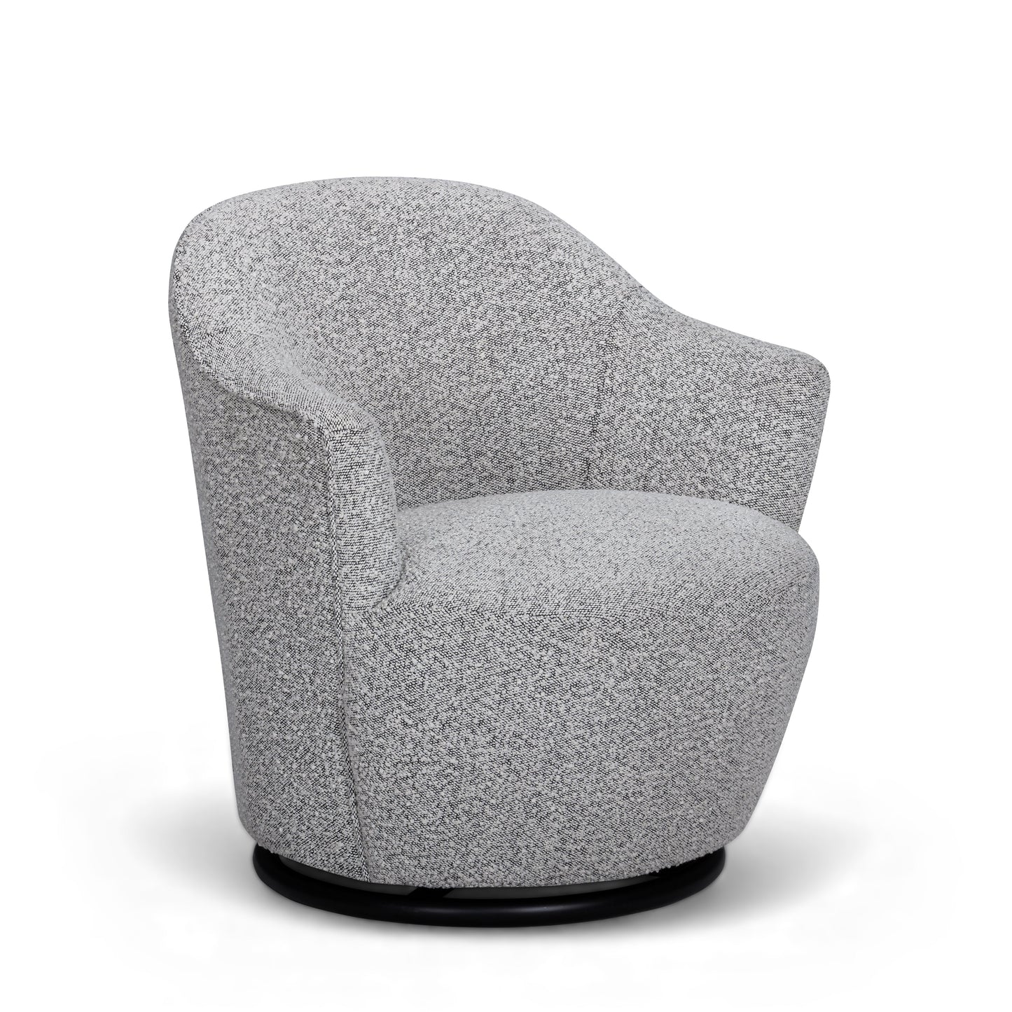 Skyla Performance Boucle Swivel Accent Chair in Grey