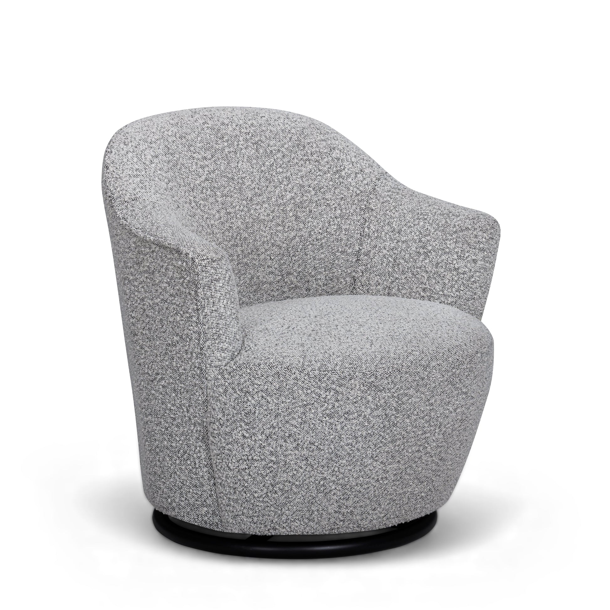 Skyla Performance Boucle Swivel Accent Chair in Grey