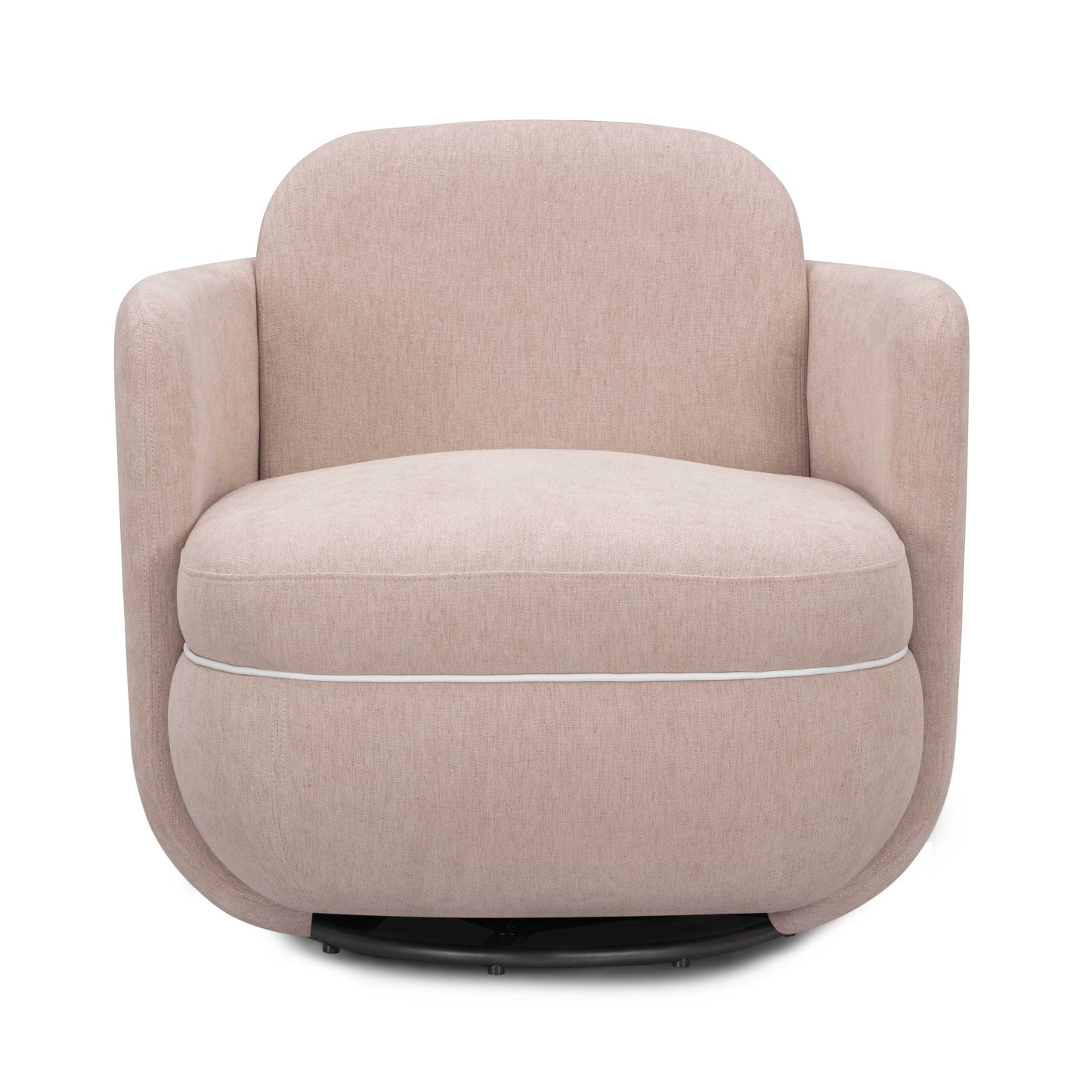 Wolfie Performance Chenille Swivel Accent Chair in Pink