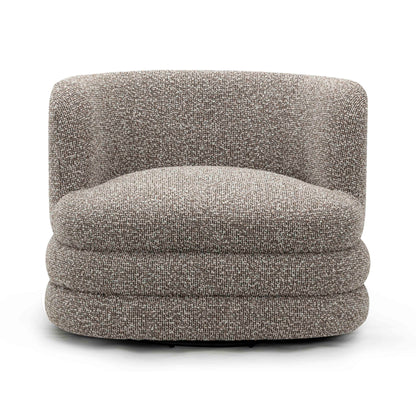 Astor Heavy Performance Boucle Swivel Hotel Lounge Chair in Heathered Grey