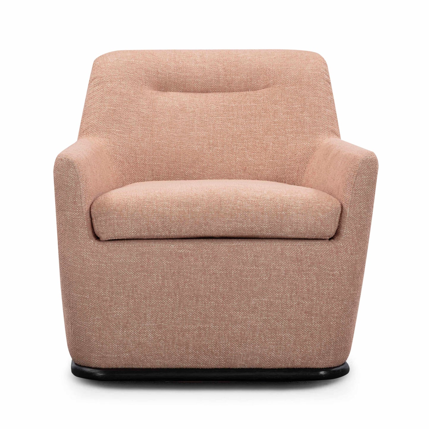 Mado Textured Contract-Grade Fabric Swivel Accent Chair in Peach