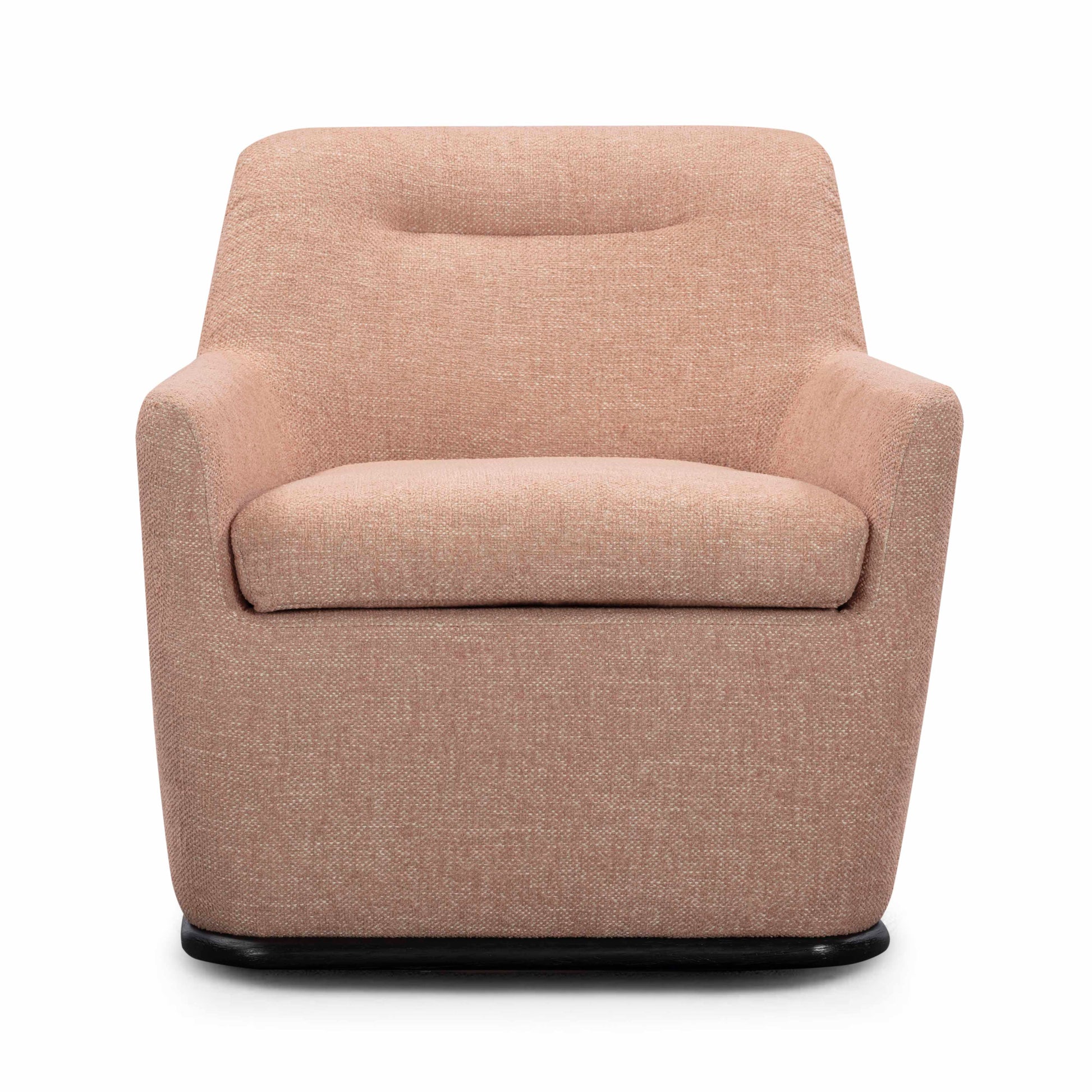 Mado Textured Contract-Grade Fabric Swivel Accent Chair in Peach