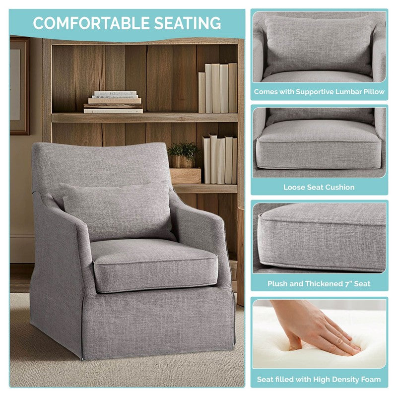 London Skirted Swivel Chair - view 10