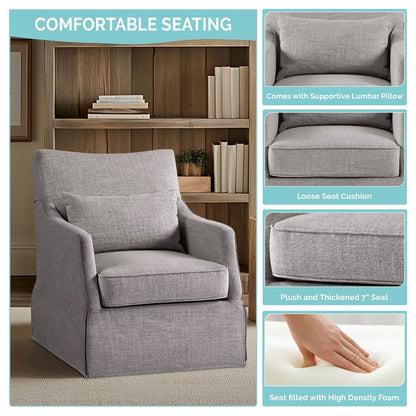 London Skirted Swivel Chair - view 10