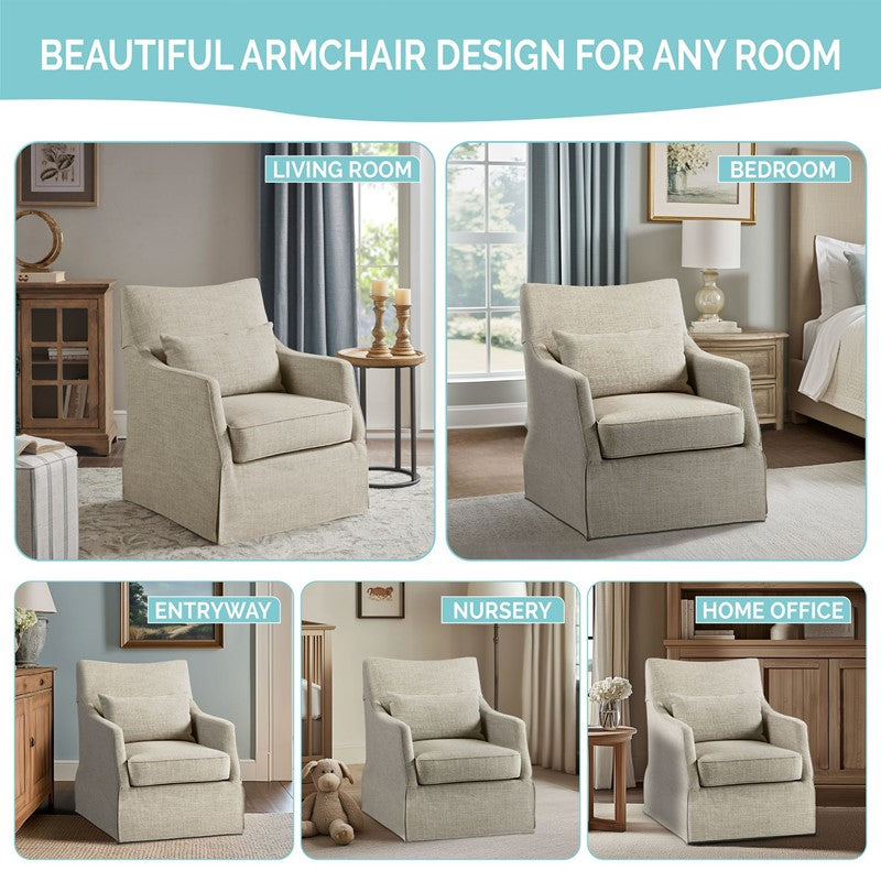 London Skirted Swivel Chair - view 12
