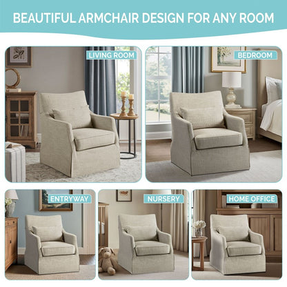 London Skirted Swivel Chair - view 12