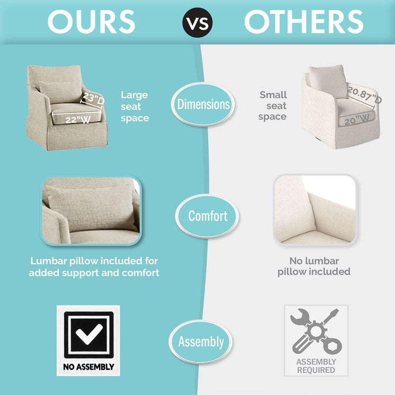 London Skirted Swivel Chair - view 13