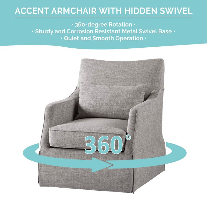 London Skirted Swivel Chair - view 11