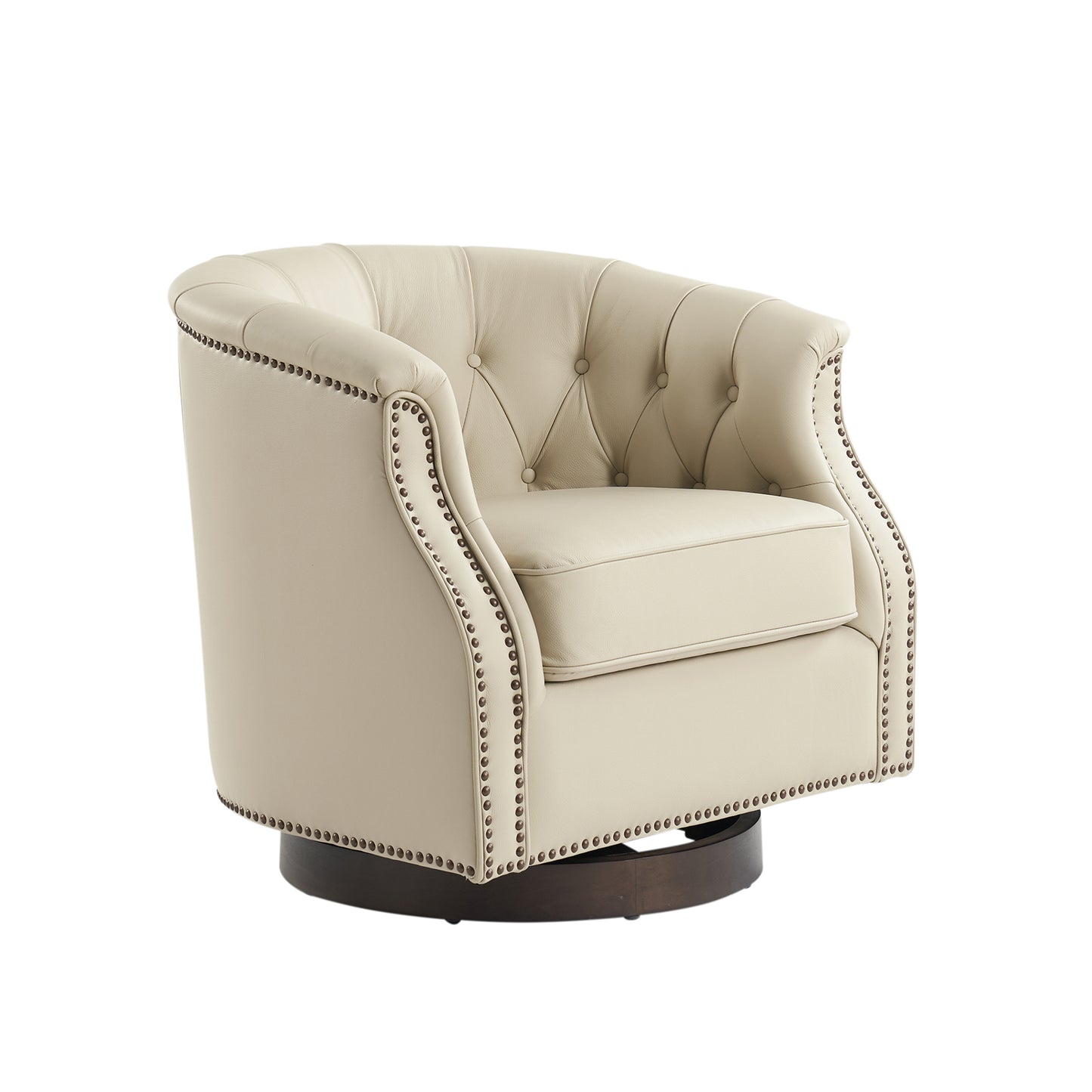Veitin Chesterfield Rocker and Swivel Genuine Leather Chair