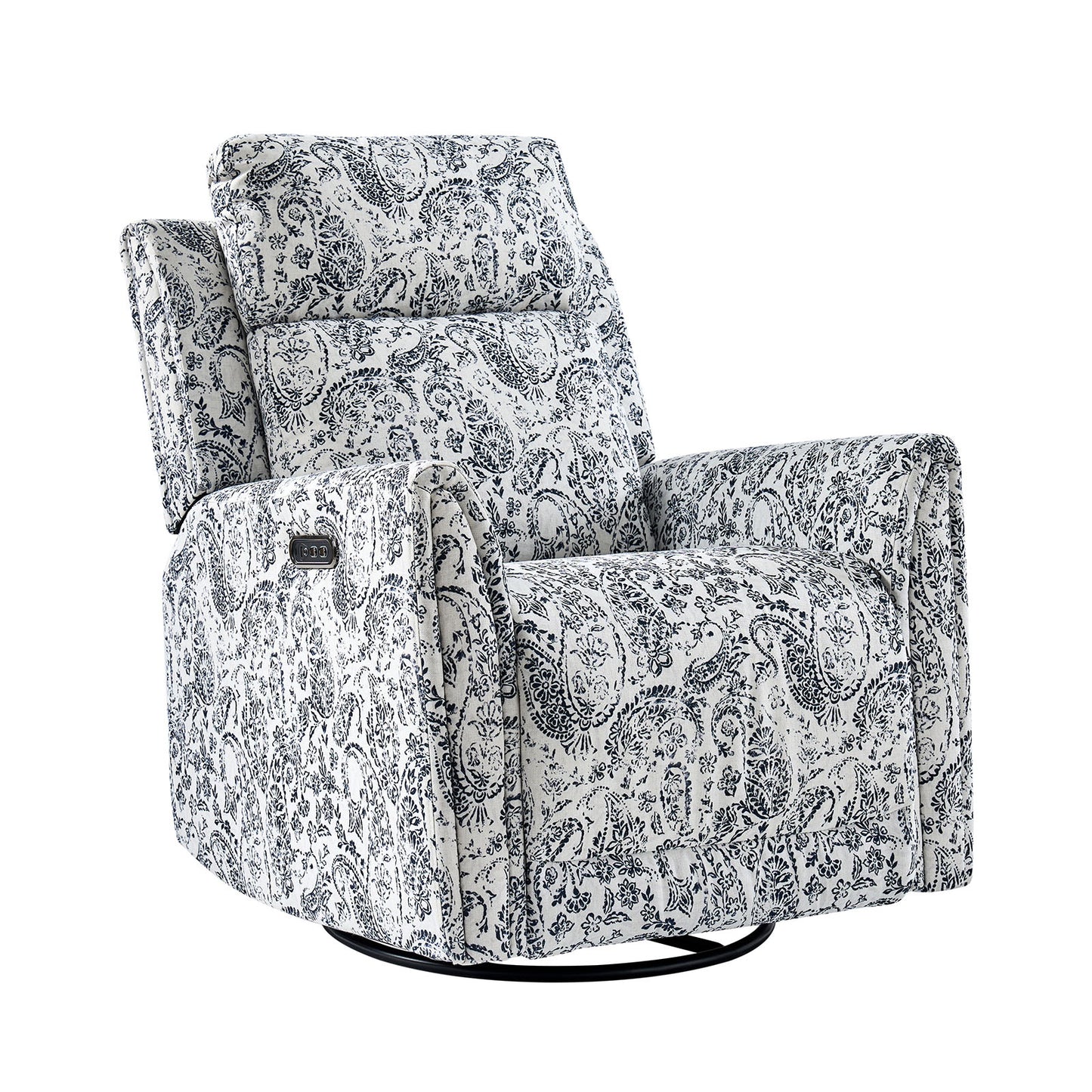 Alfons Swivel And Rocker Power Recliner With Headrest
