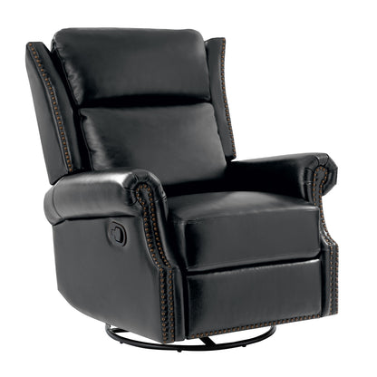 Albert Genuine Leather Manual Swivel Glider Recliner
