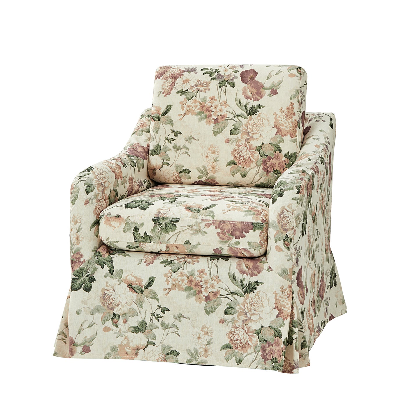 Alois Slipcovered Swivel Chair