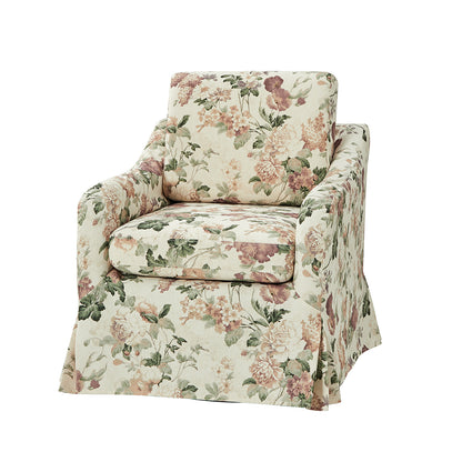 Alois Slipcovered Swivel Chair