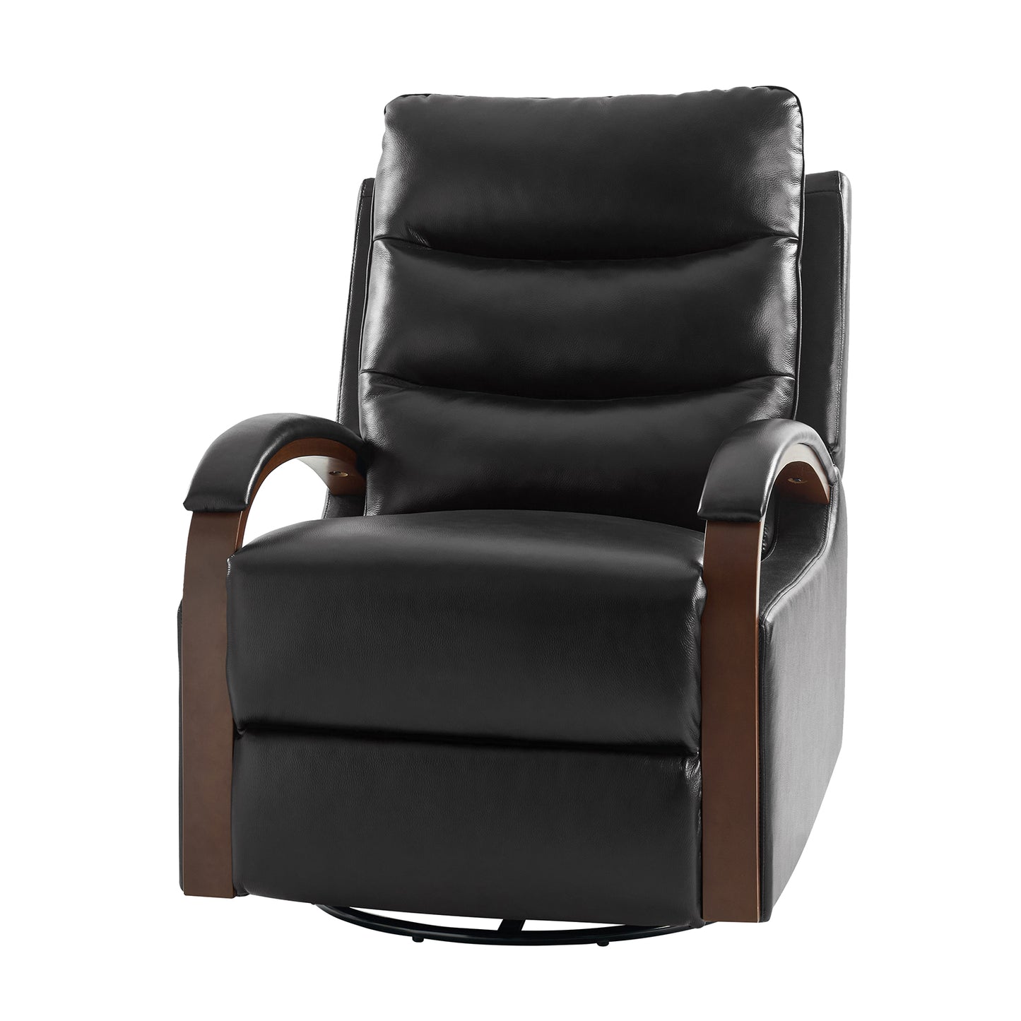 Konradin Genuine Leather Swivel Rocking Manual Recliner
