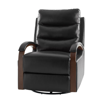 Konradin Genuine Leather Swivel Rocking Manual Recliner