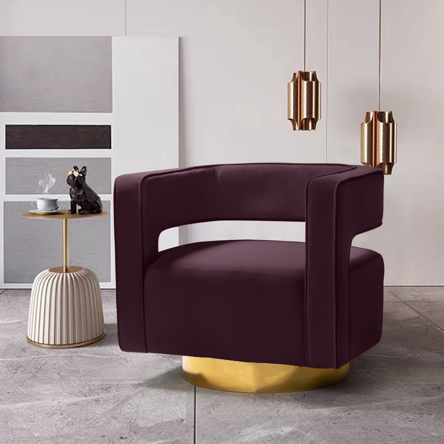 Blanca Swivel Barrel Chair