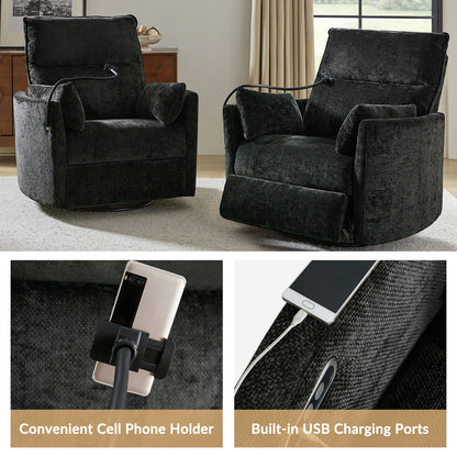 Archibald Power Rocking Swivel Nursery Recliner