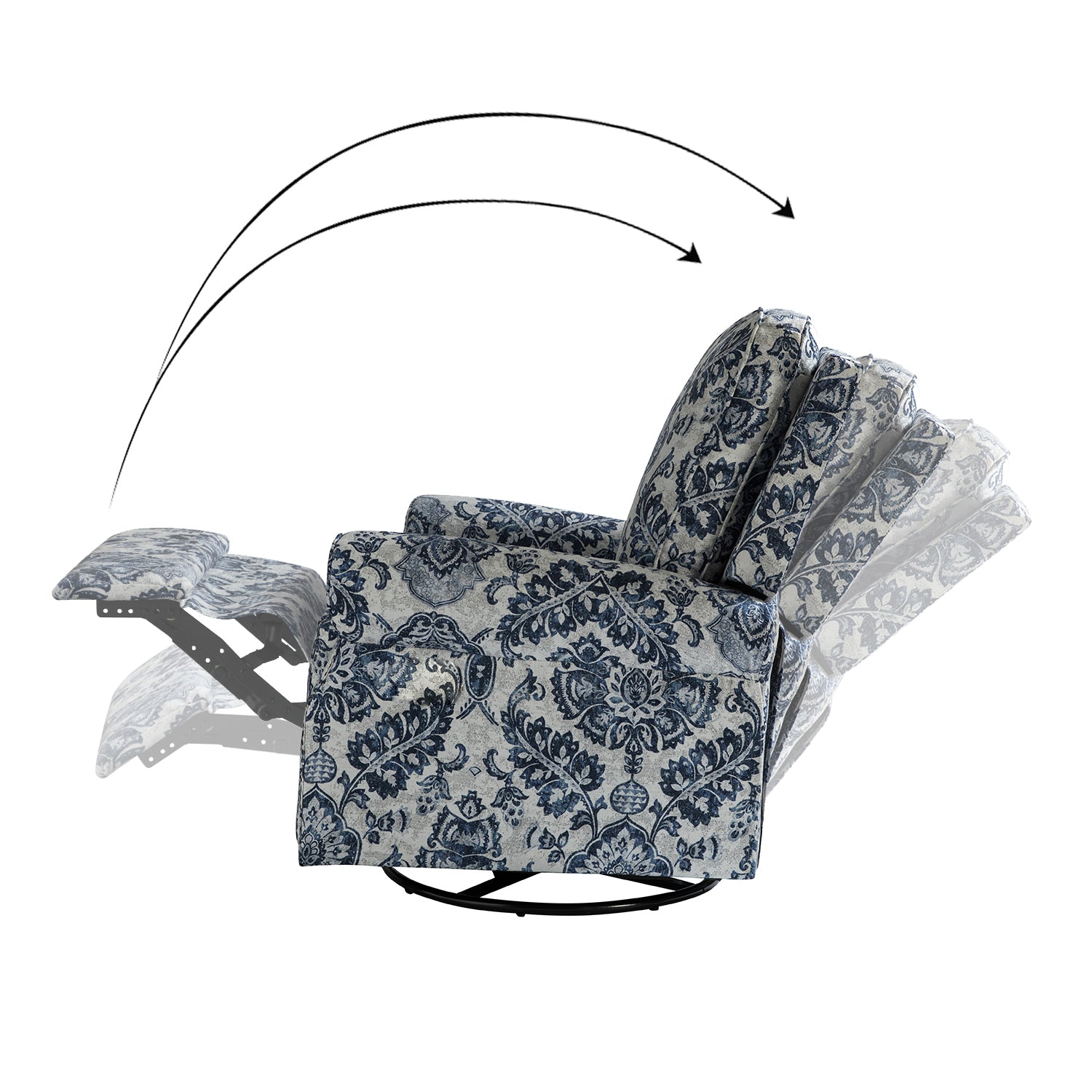 Kaspar Manual Swivel Glider Recliner