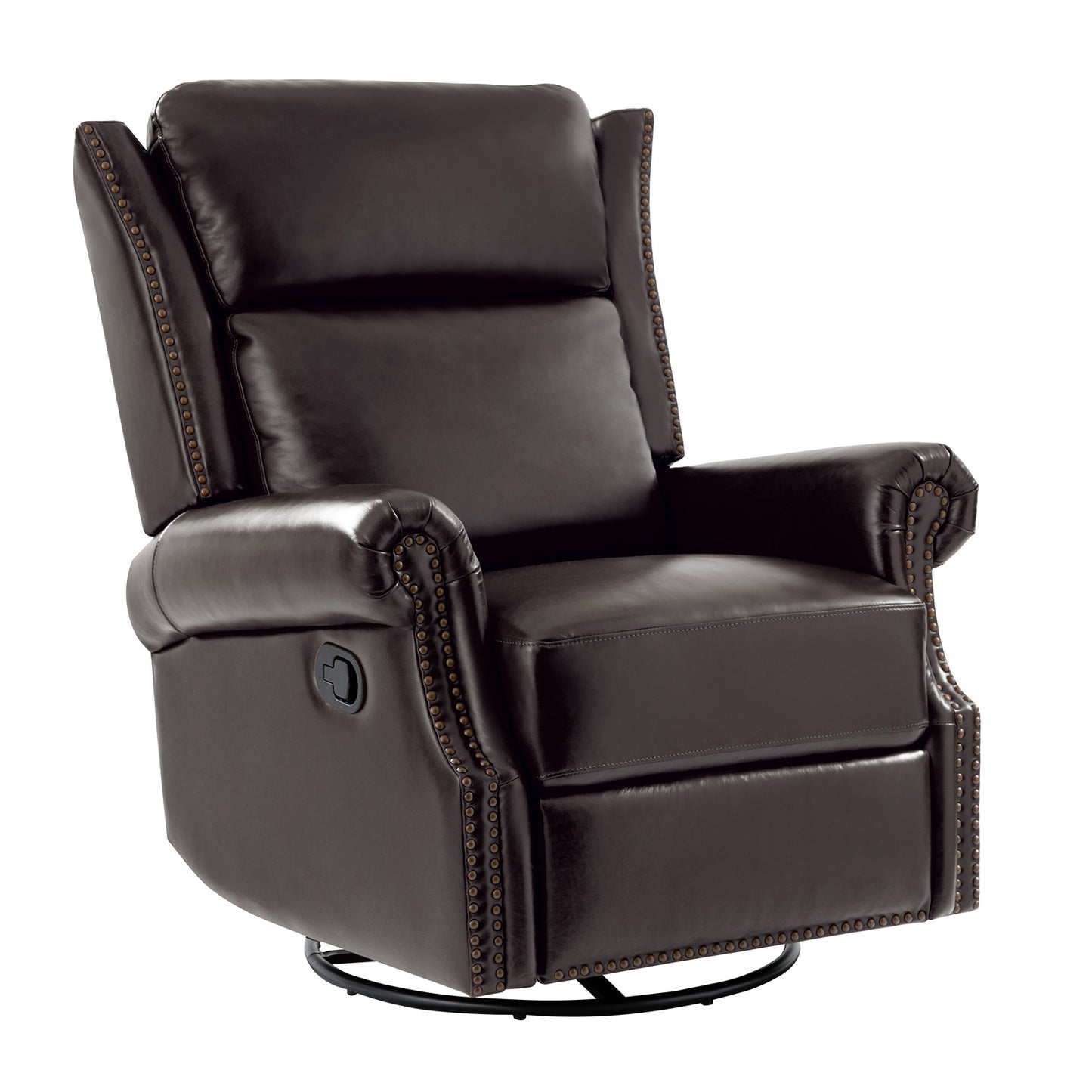 Albert Genuine Leather Manual Swivel Glider Recliner