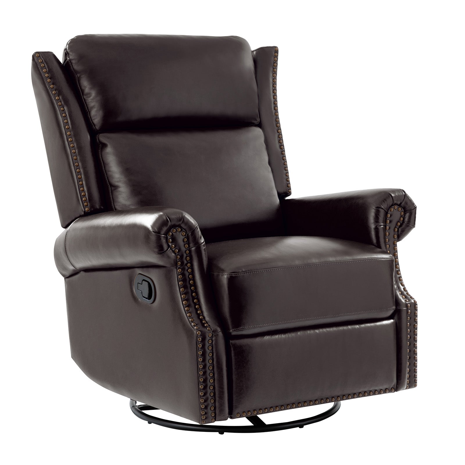 Albert Genuine Leather Manual Swivel Glider Recliner