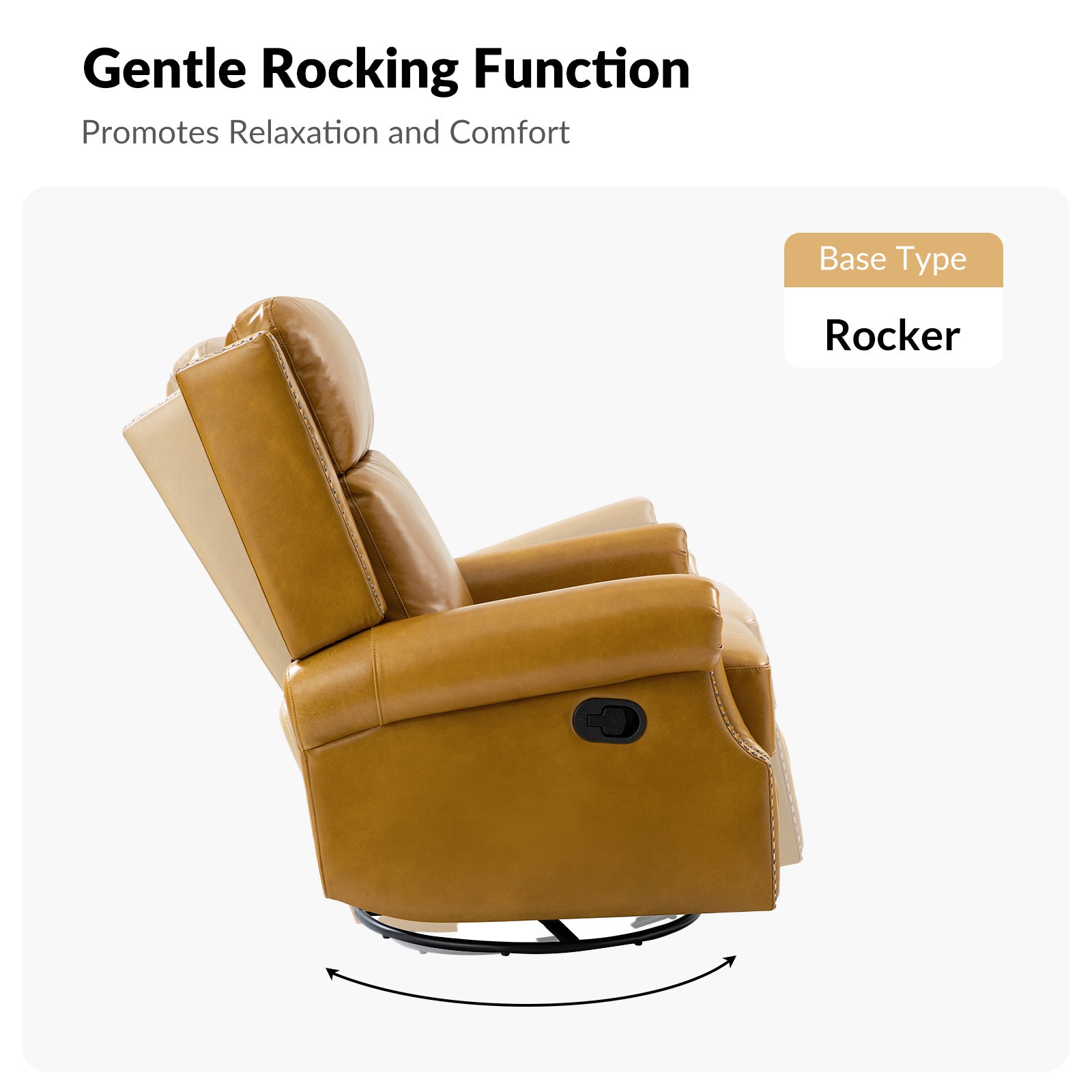 Albert Genuine Leather Manual Swivel Glider Recliner