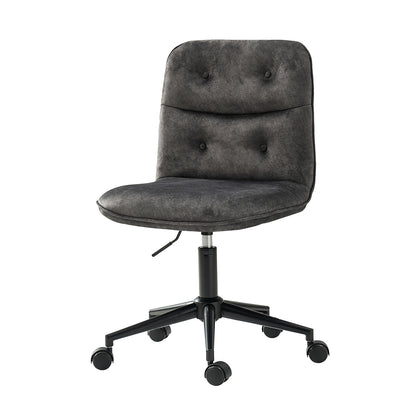 Jordan Upholstered Swivel Task Chair in Charcoal