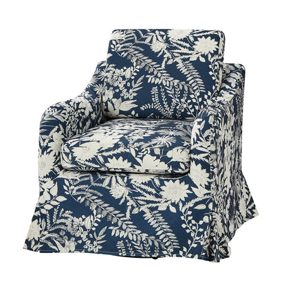 Alois Slipcovered Swivel Chair