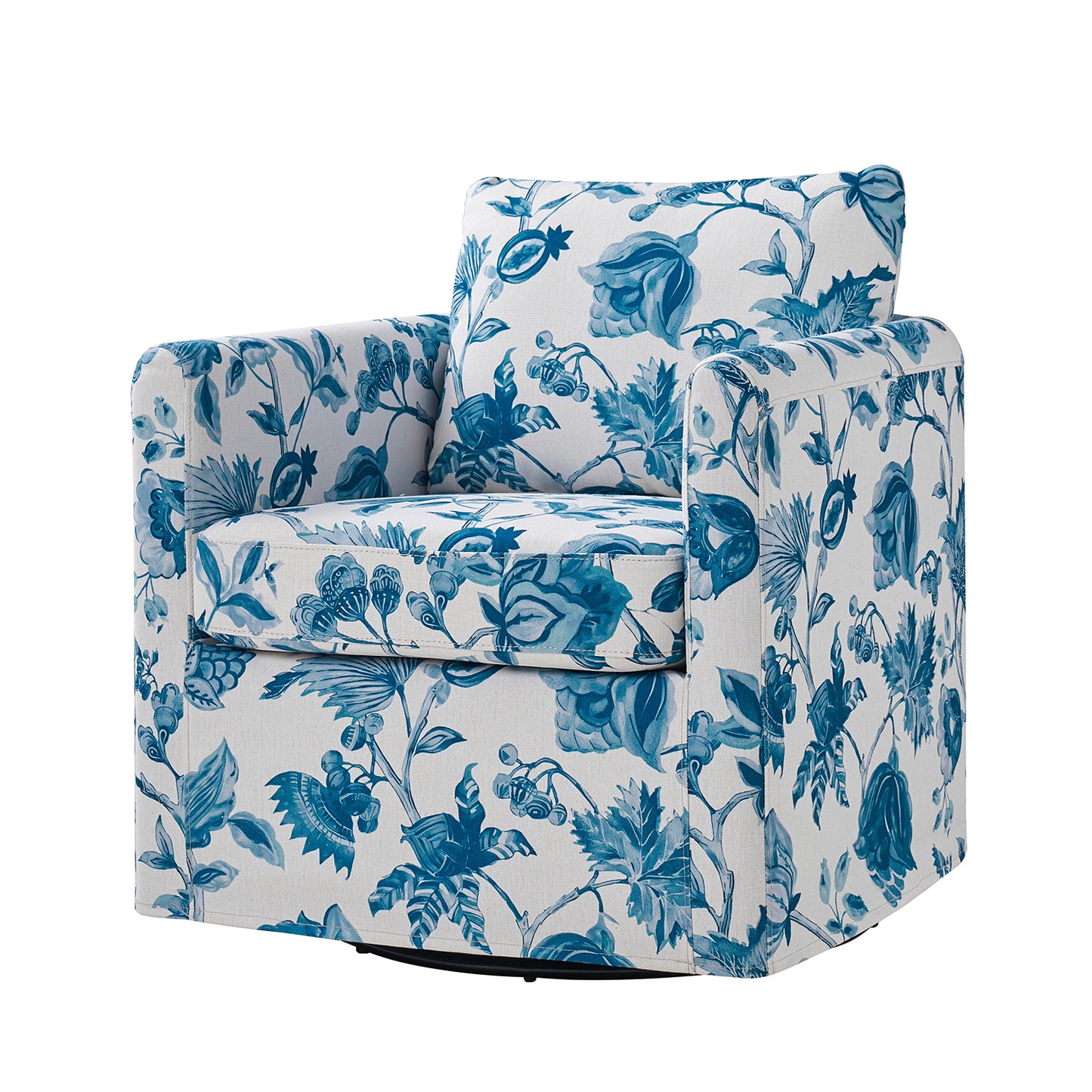 Armando Slipcovered Swivel Chair