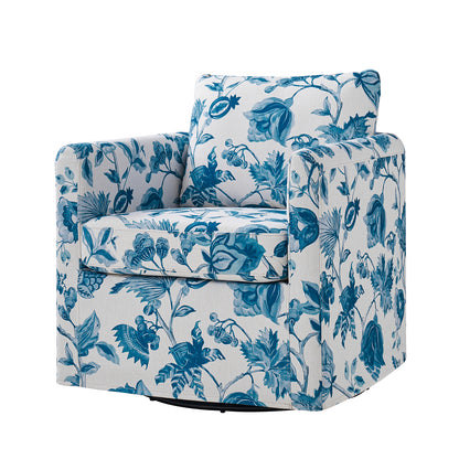 Armando Slipcovered Swivel Chair