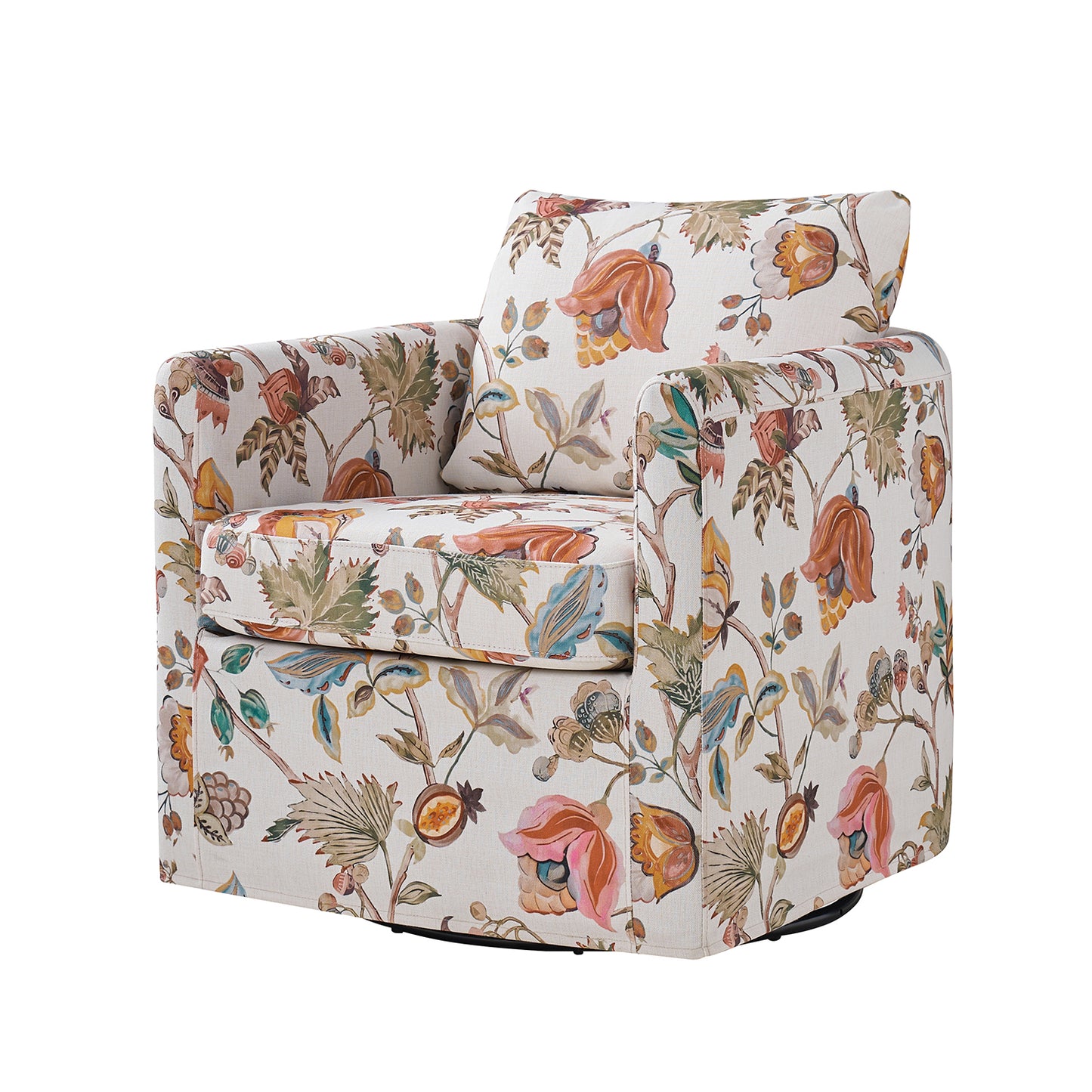 Armando Slipcovered Swivel Chair