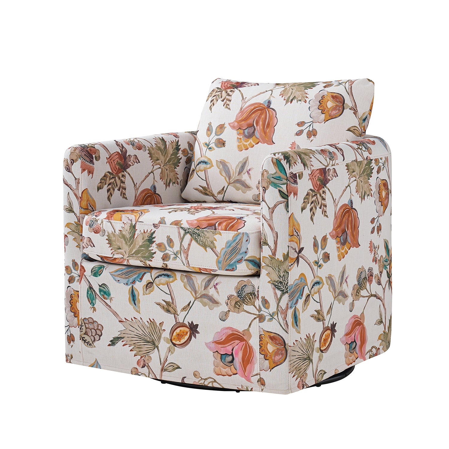 Armando Slipcovered Swivel Chair
