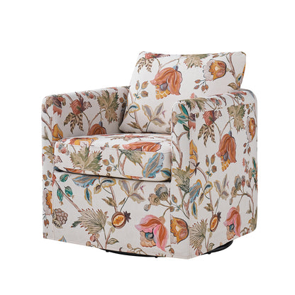 Armando Slipcovered Swivel Chair