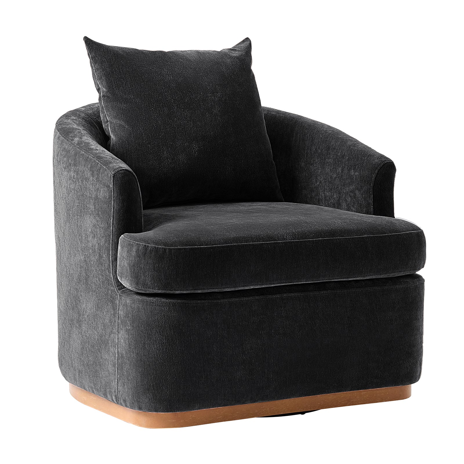 Eldora Swivel Armchair in Black