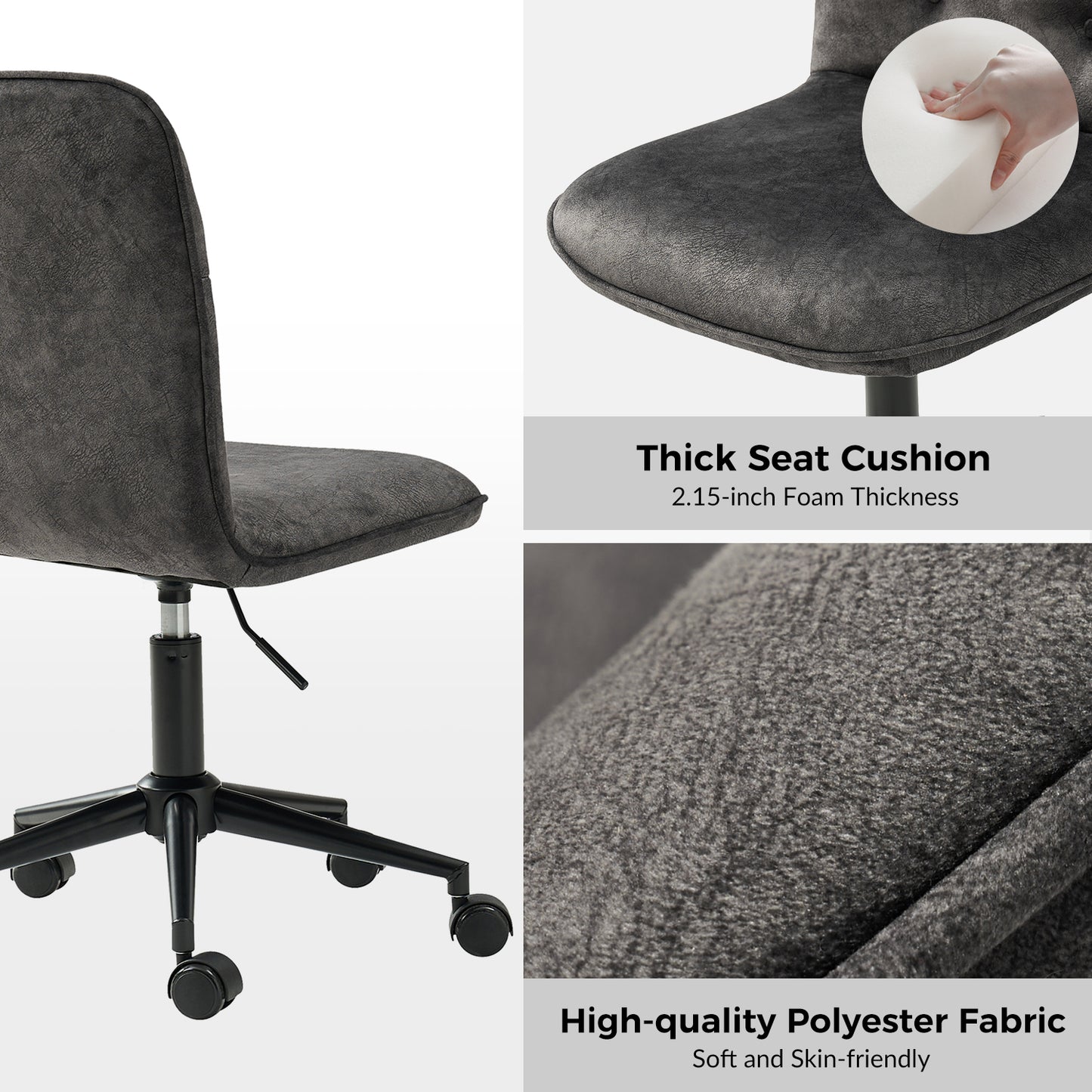 Jordan Upholstered Swivel Task Chair