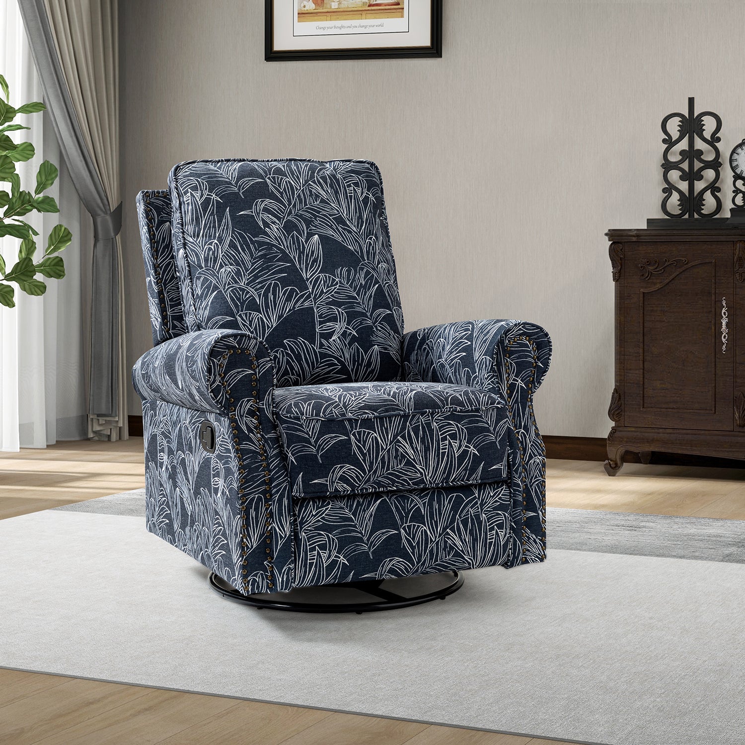Kaspar Manual Swivel Glider Recliner