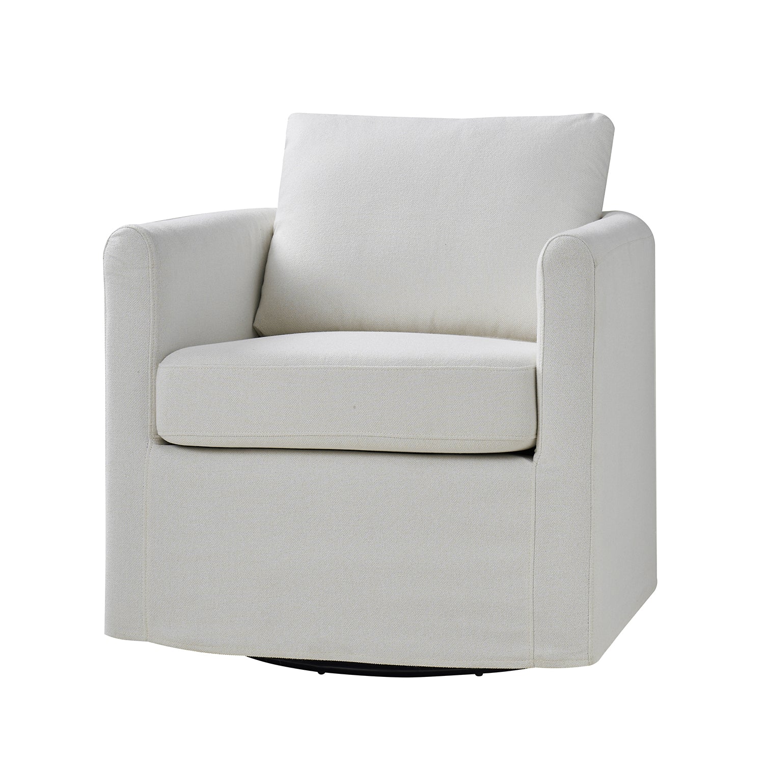 Asser Slipcovered Swivel Chair