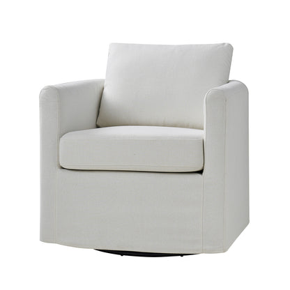 Asser Slipcovered Swivel Chair