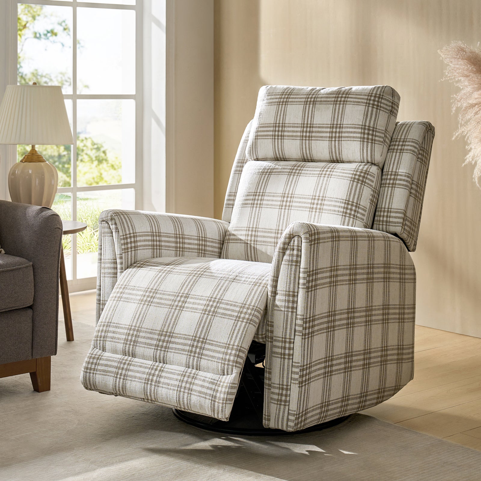 Alfons Swivel And Rocker Power Recliner With Headrest
