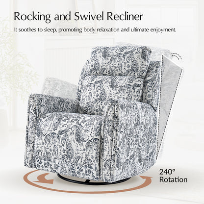 Alfons Swivel And Rocker Power Recliner With Headrest