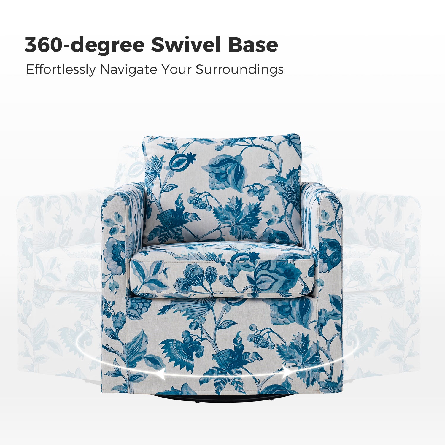 Armando Slipcovered Swivel Chair