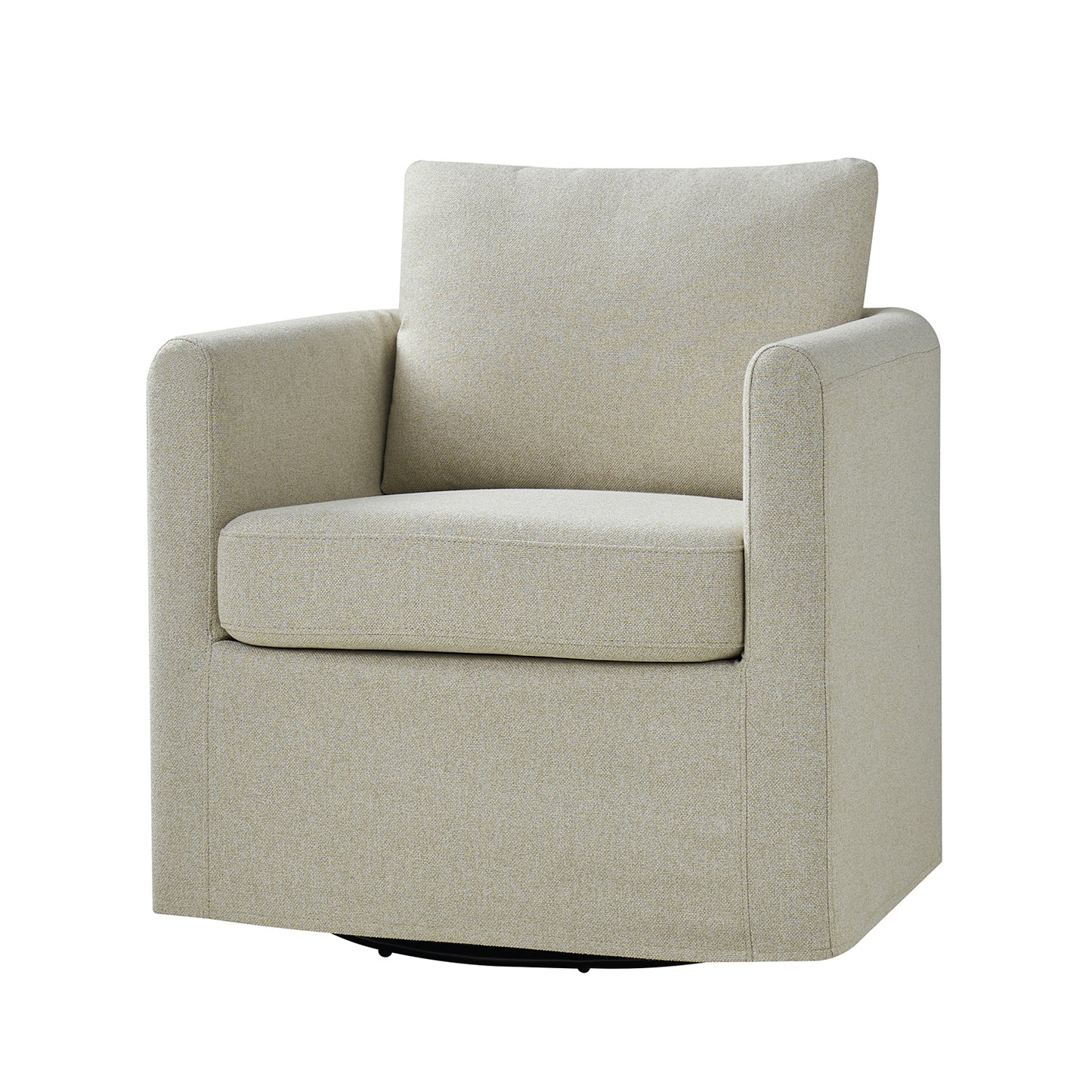 Asser Slipcovered Swivel Chair