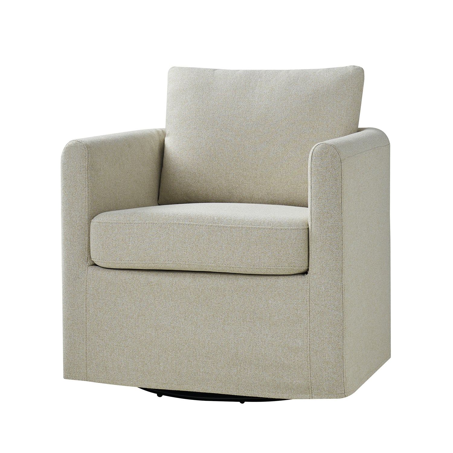 Asser Slipcovered Swivel Chair
