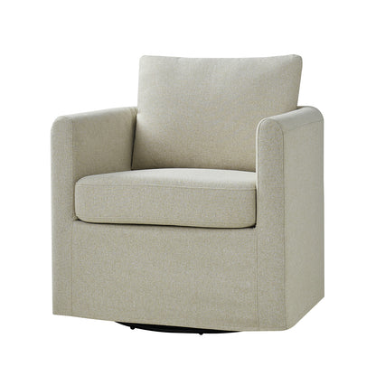 Asser Slipcovered Swivel Chair