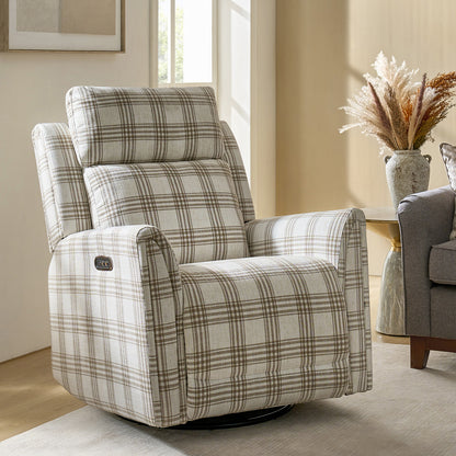 Alfons Swivel And Rocker Power Recliner With Headrest